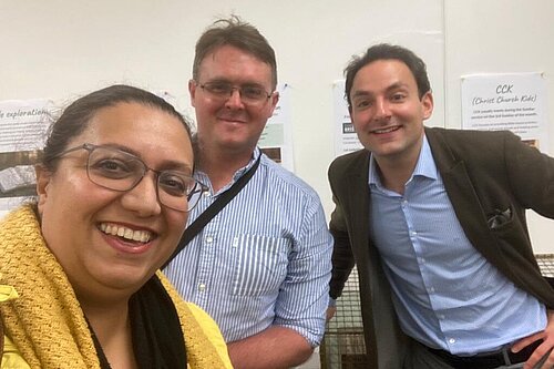 Ian (middle) with Blaise Baquiche and Hina Bokhari